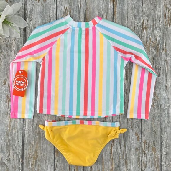 Toddler Little Mermaid Tankini & Rashguard Swimsuit 2, 2-pc Sets  Size 2T - Picture 3 of 5